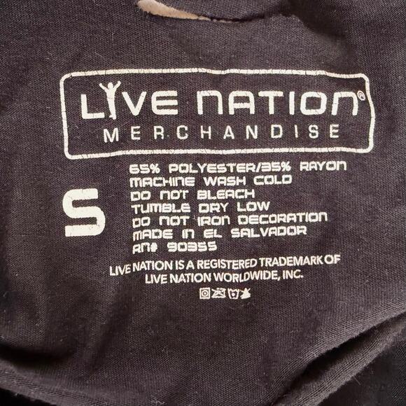 Sublime Live Nation Sun Logo Black Tank Crop Official Small Ladder Cut Distress - Picture 5 of 6